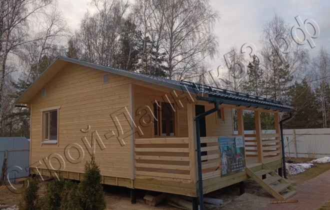 2 Каркасно-щитовой дом  Д-141, 6х8м, 48 М², Владимирская область, Киржачский район, снт Салют (2)